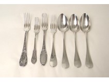 Lot de couverts cuillères et fourchettes  poinçon  XIXème