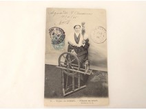CPA Carte Postale Ancienne Cartophile Fileuse Rouet Berry
