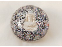 Sulfure presse-papier cristal Clichy cristallo-cérame portrait XXè