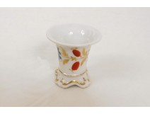 Petit vase porcelaine Paris fleurs Napolèon III antique french XIXème 
