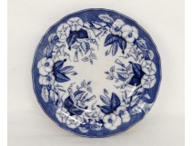 Assiette faïence Bordeaux Vieillard Johnston fleurs french antique XIXème