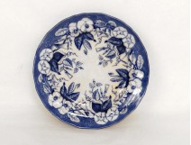 Assiette faïence Bordeaux Vieillard Johnston fleurs french antique XIXème