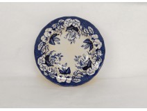 Assiette creuse faïence Bordeaux Vieillard Johnston fleurs XIXème siècle