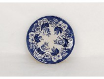 Assiette dessert faïence Bordeaux Vieillard Johnston fleurs XIXème siècle