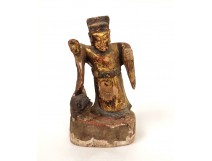 Statue boîte à voeux reliquaire Chine bois Chinese antiquity XIXème siècle