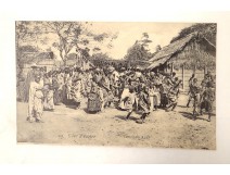 CPA Carte Postale Ancienne Cartophile Côte d'Ivoire Tam-Tam M.M.A.B.D
