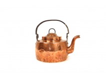 Bouilloire cuivre fer forgé antique french XIXème siècle