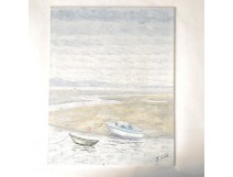 HSC paysage marine vue du fort de l'ile aux moines Bretagne Touzé XXème