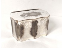 Boîte métal argenté antique french XIXème siècle