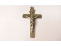 Croix pendentif Christ argent massif Soeurs Sacré-Coeur Saint-Jacut XIXème